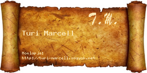 Turi Marcell névjegykártya